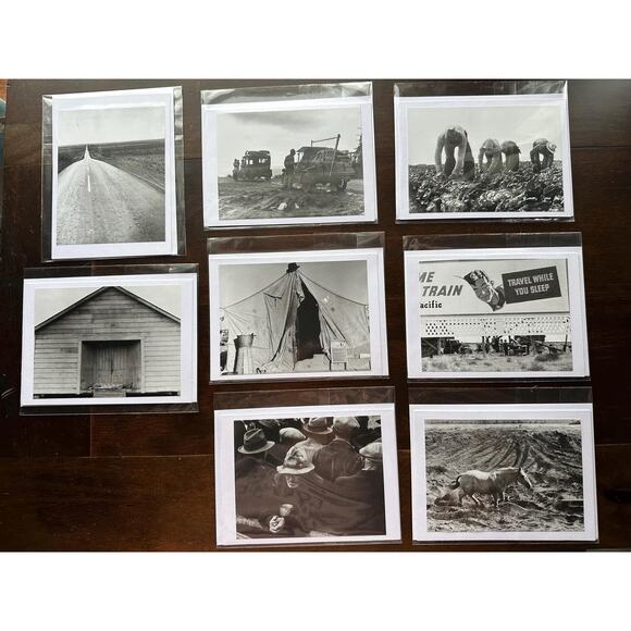 Blank Cards - Black & White Photos - Dorthea Lange - Recovered from Damaged Book - Picture 6 of 7